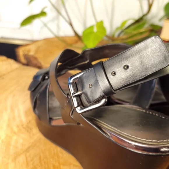 Marc Fisher Platform Sandals Silver shiny detail - Picture 11 of 12